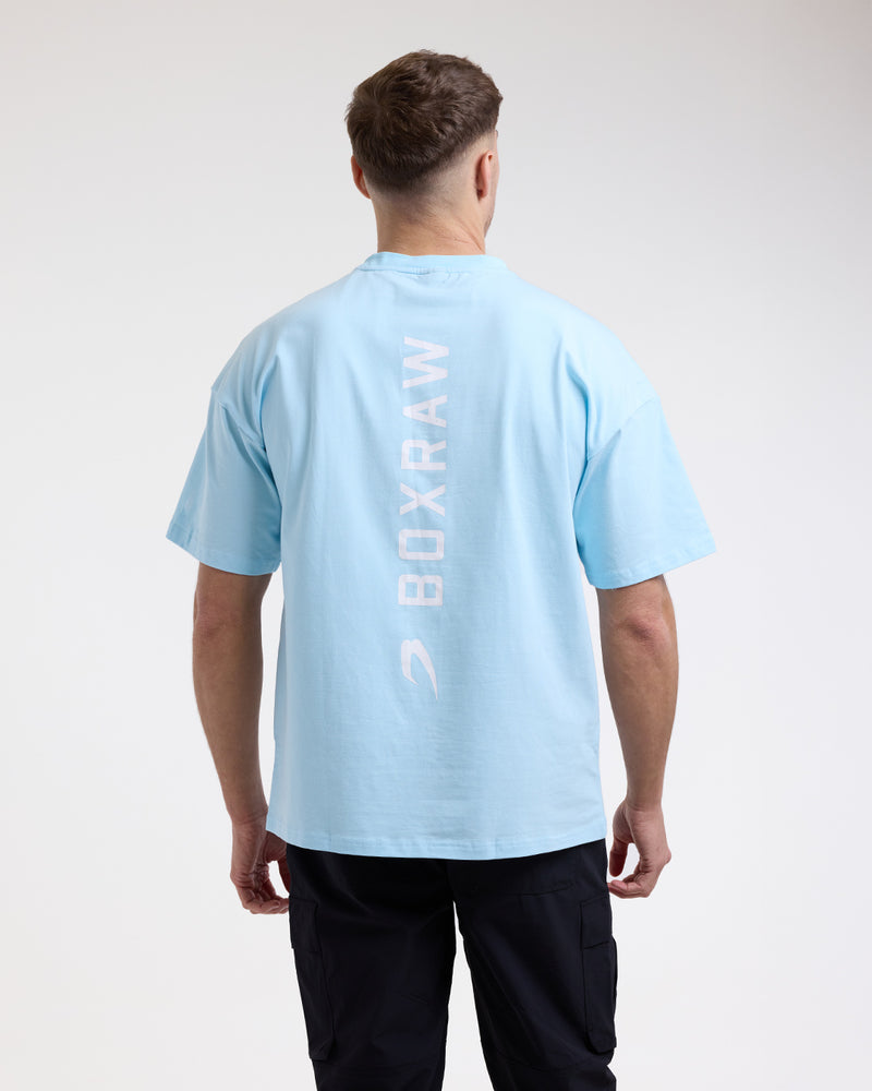 Lineal Oversized T-Shirt - Baby Blue