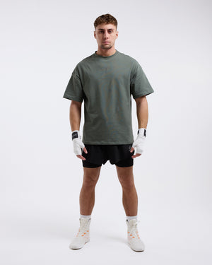 Lineal Oversized T-Shirt - Green