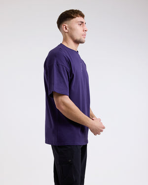 Lineal Oversized T-Shirt - Purple