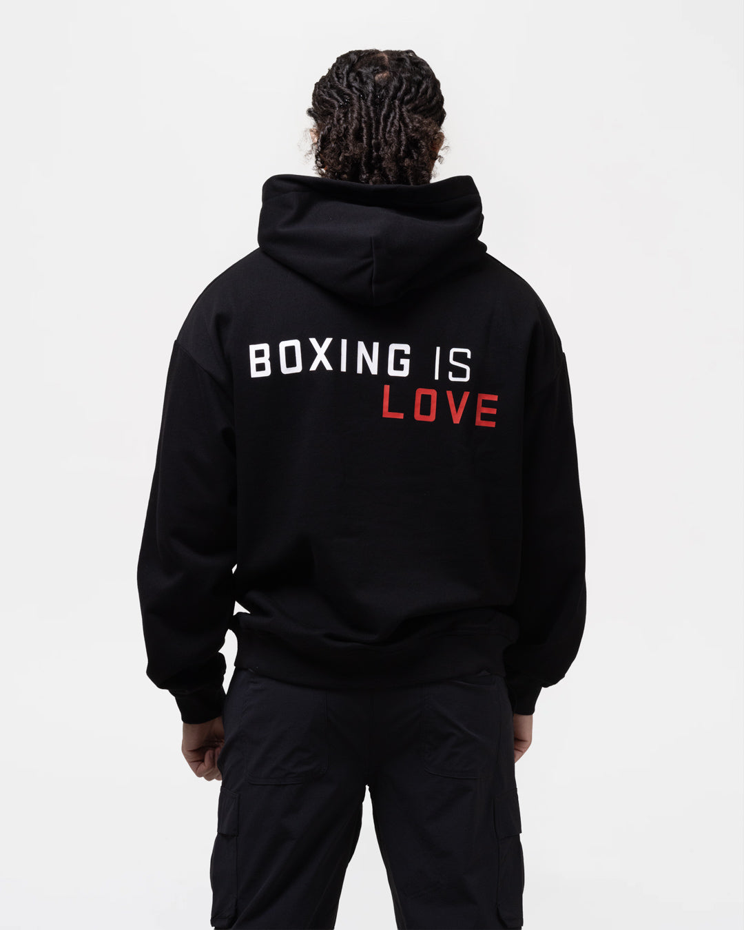 Boxing is Love Oversized Hoodie - Black