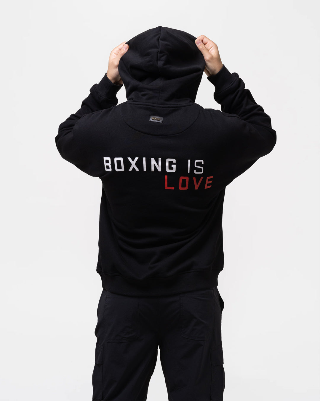 Boxing is Love Oversized Hoodie - Black