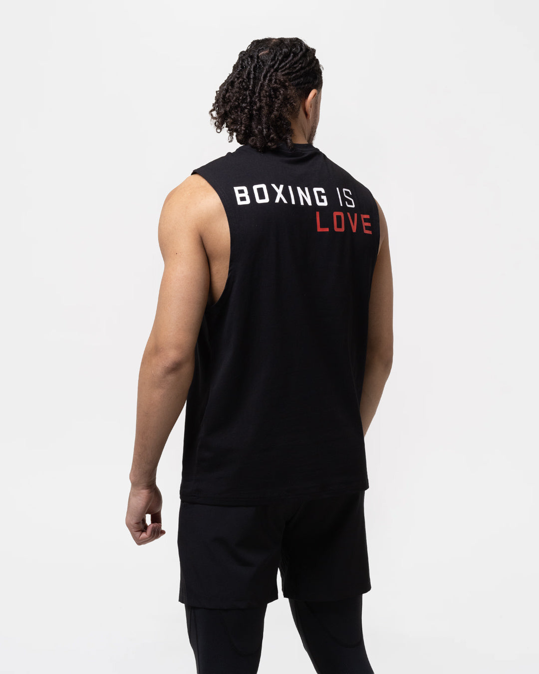 Boxing is Love Oversized Muscle Tank - Black