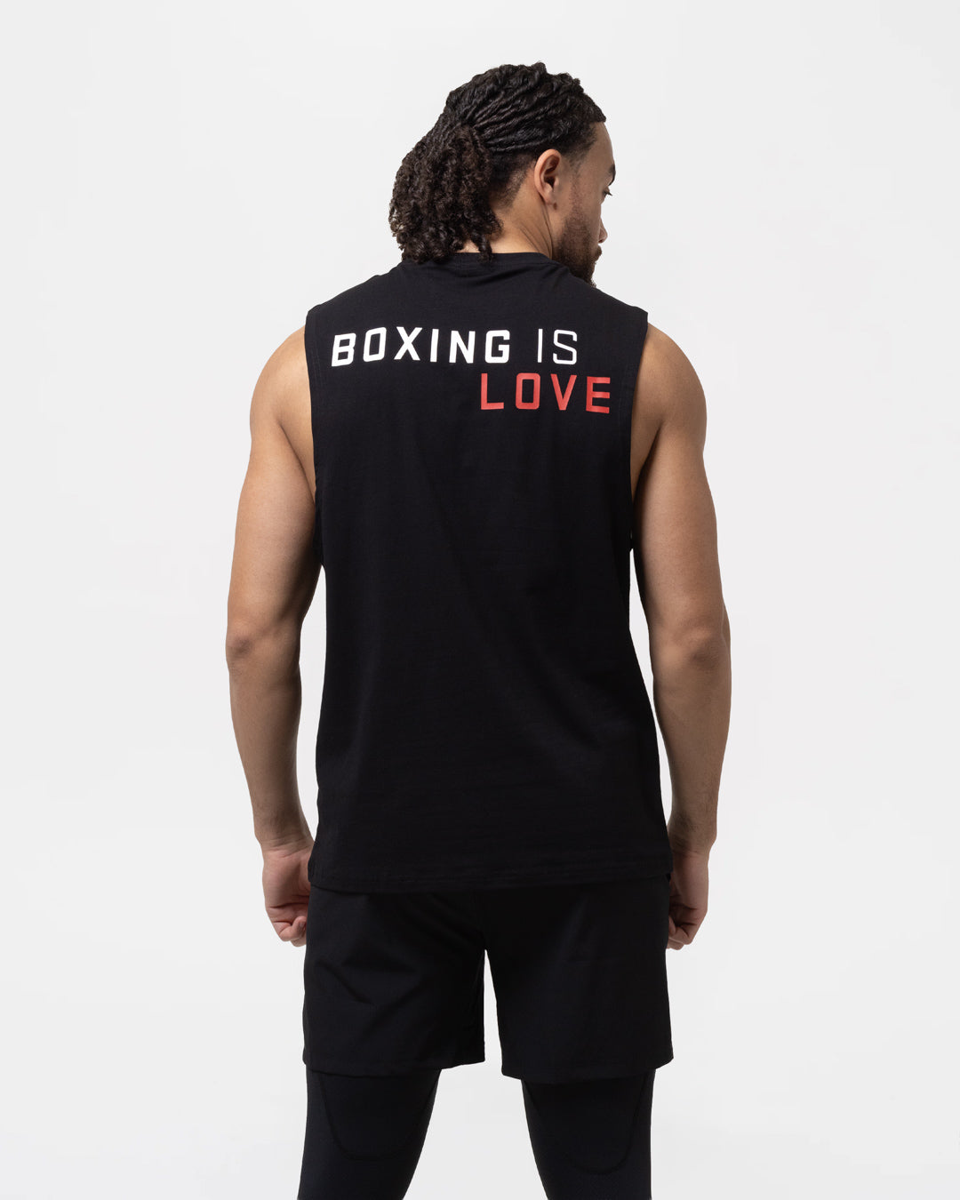 Boxing is Love Oversized Muscle Tank - Black