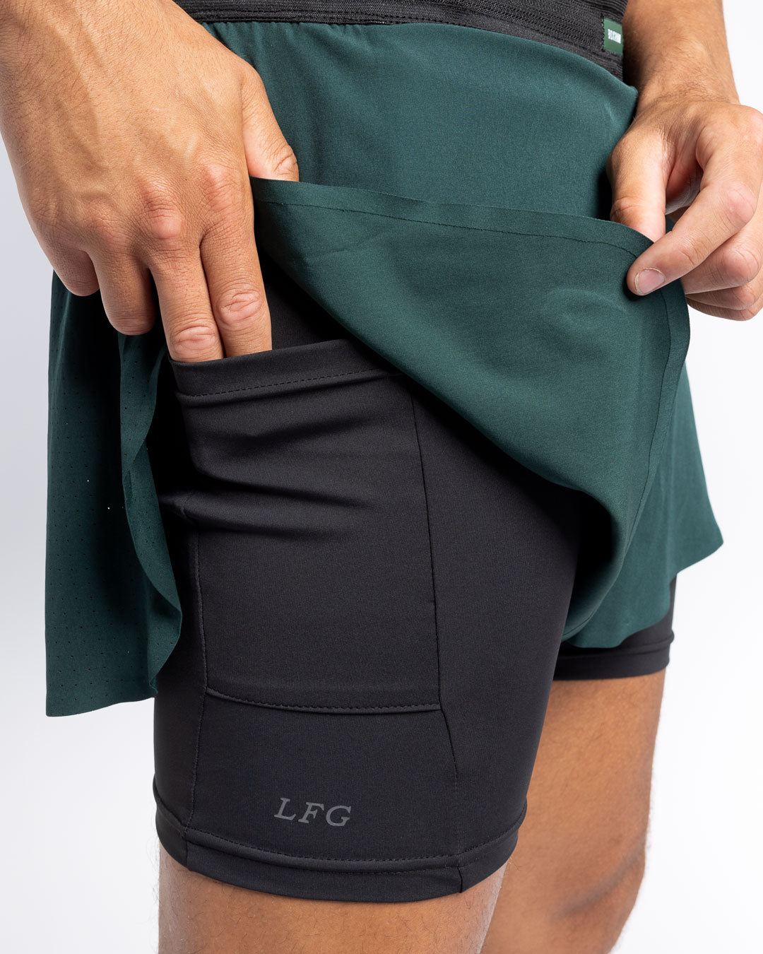 Tunero 2-in-1 Shorts - Green | BOXRAW