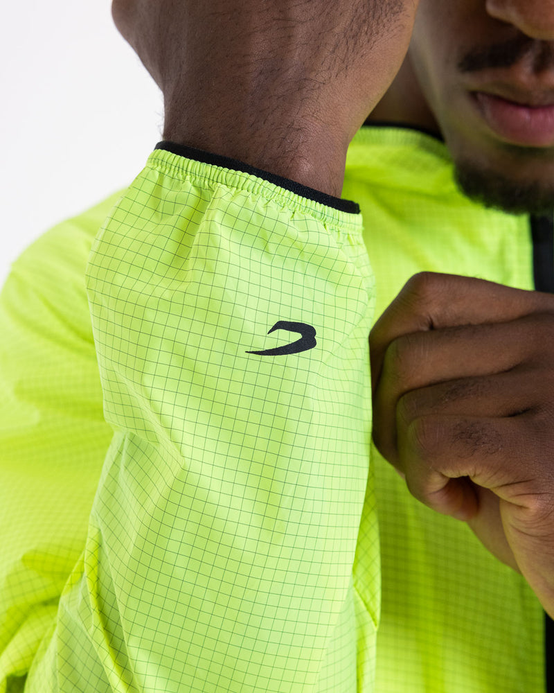 Genaro Zip Up Windbreaker - Neon Yellow