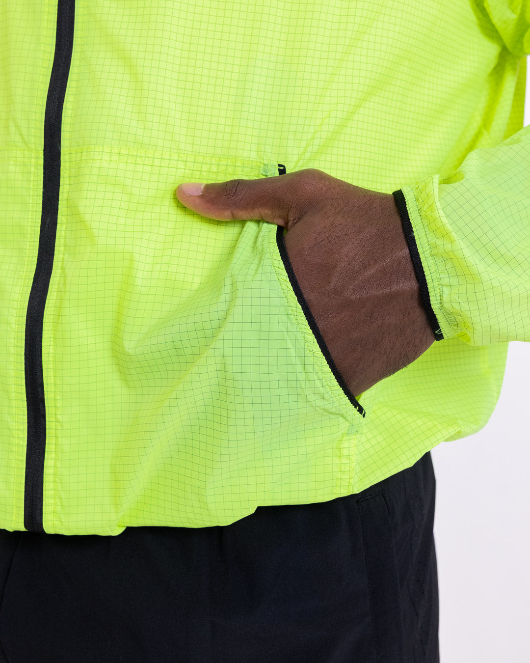 Genaro Zip Up Windbreaker - Neon Yellow | BOXRAW