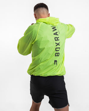 Genaro Oversized Windbreaker Hoodie - Neon Yellow