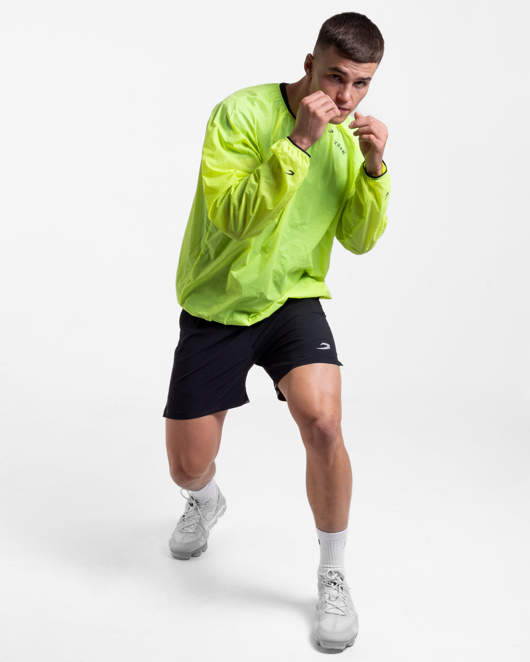 Genaro Oversized Windbreaker Crew - Neon Yellow | BOXRAW