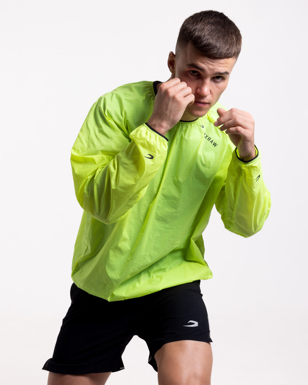 Genaro Oversized Windbreaker Crew - Neon Yellow | BOXRAW
