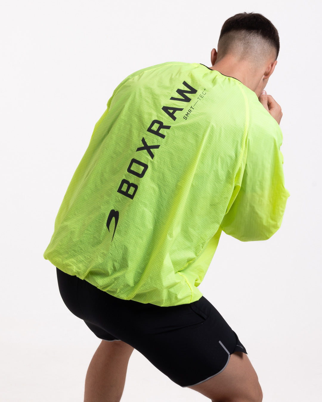 Genaro Oversized Windbreaker Crew - Neon Yellow | BOXRAW