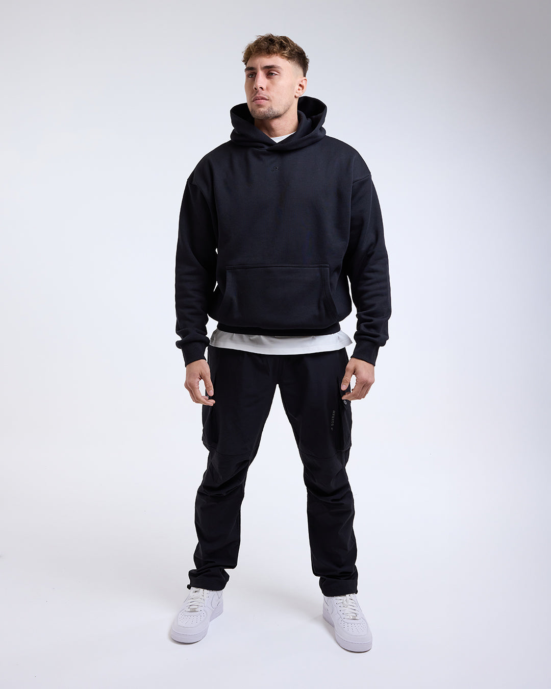 Strike Oversized Hoodie - Black | BOXRAW