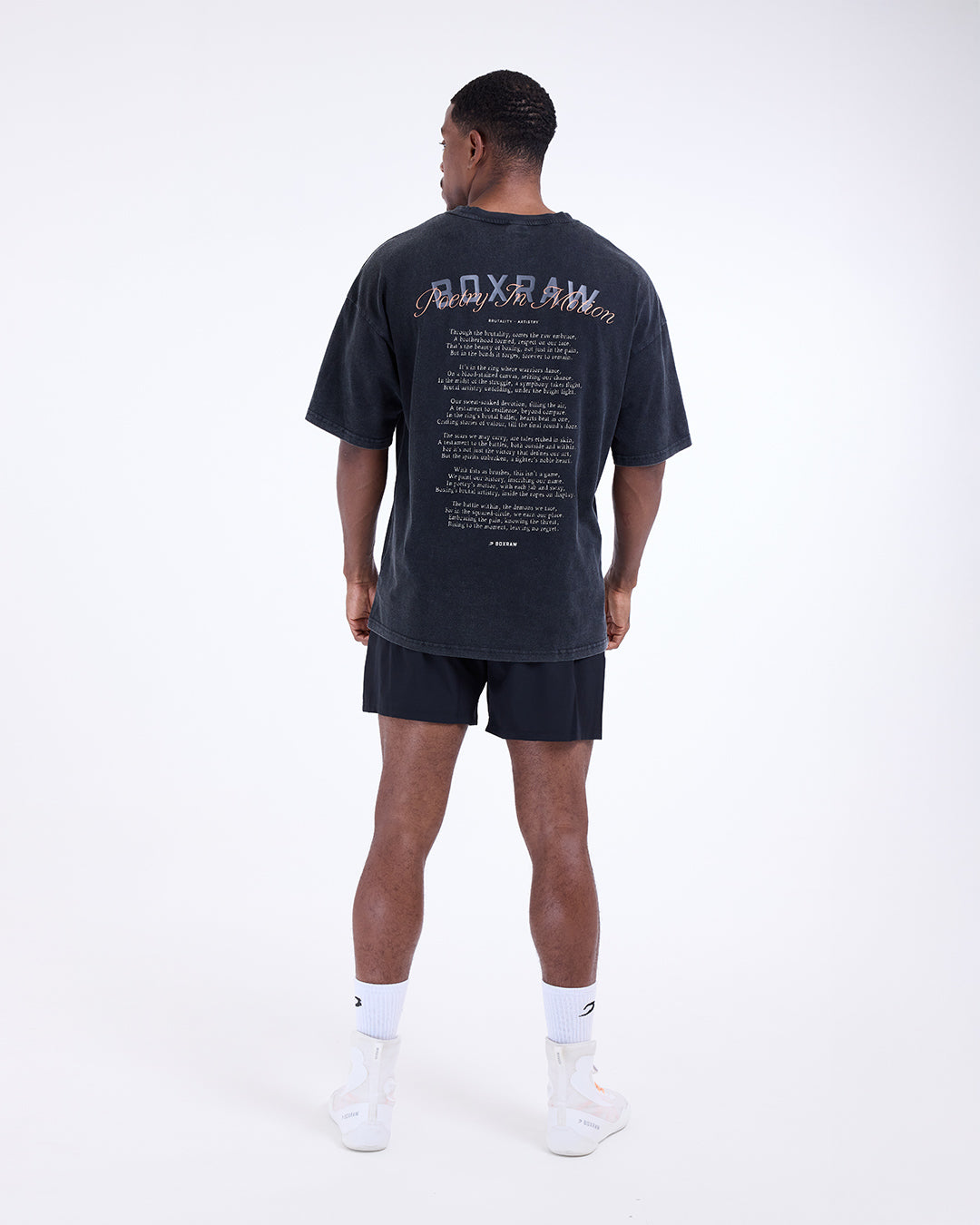 Poetry In Motion Oversized T-Shirt - Washed Black