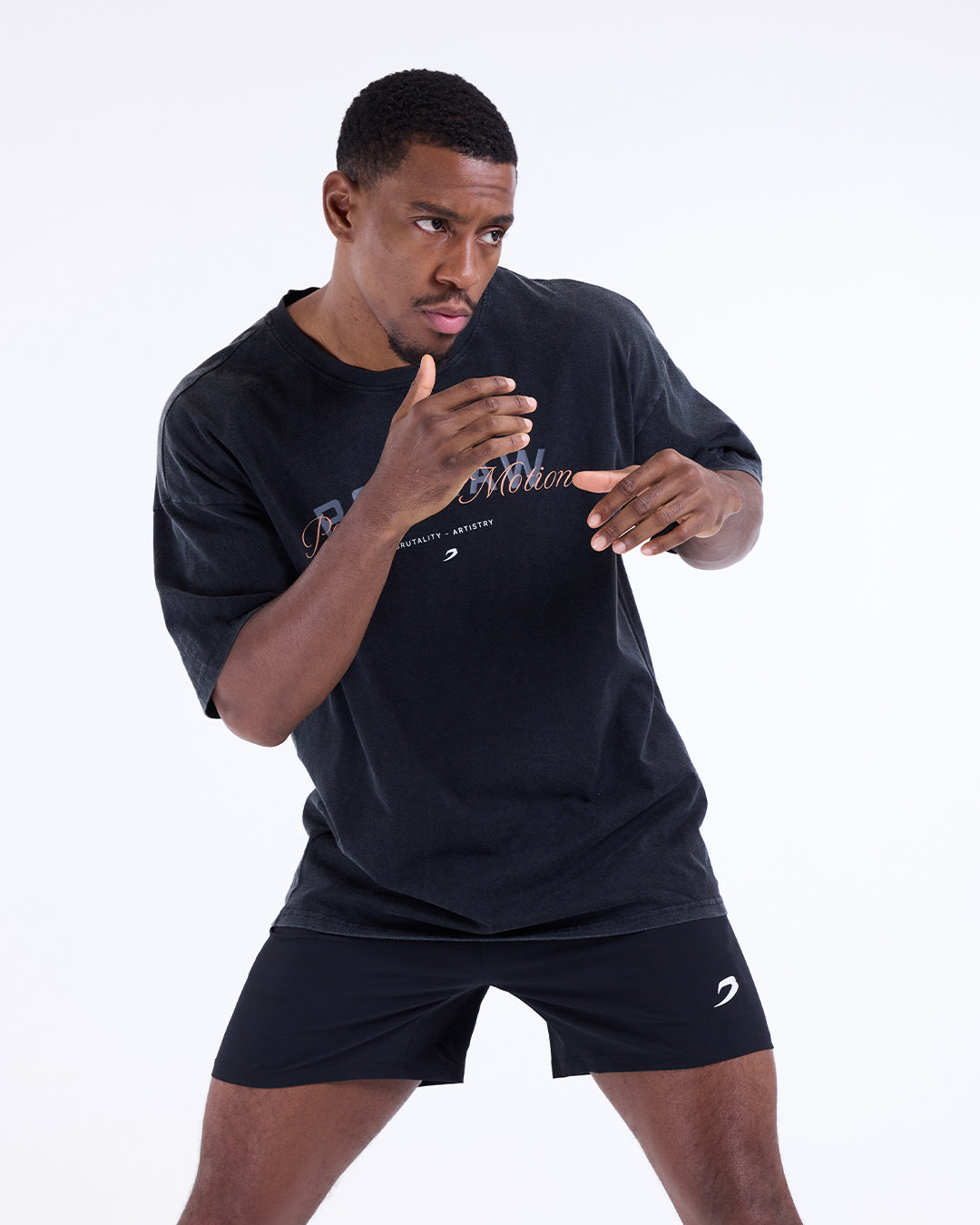 Poetry In Motion Oversized T-Shirt - Washed Black
