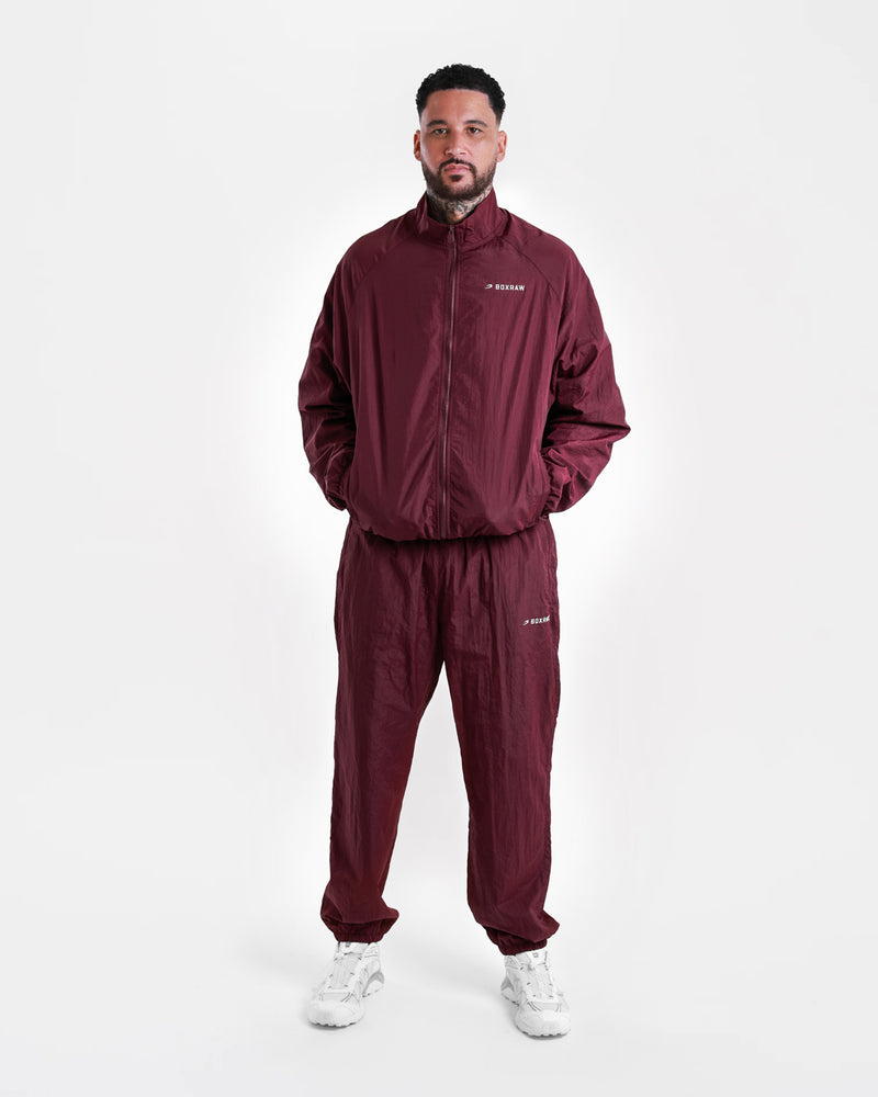 Saxton Track Jacket - Burgundy