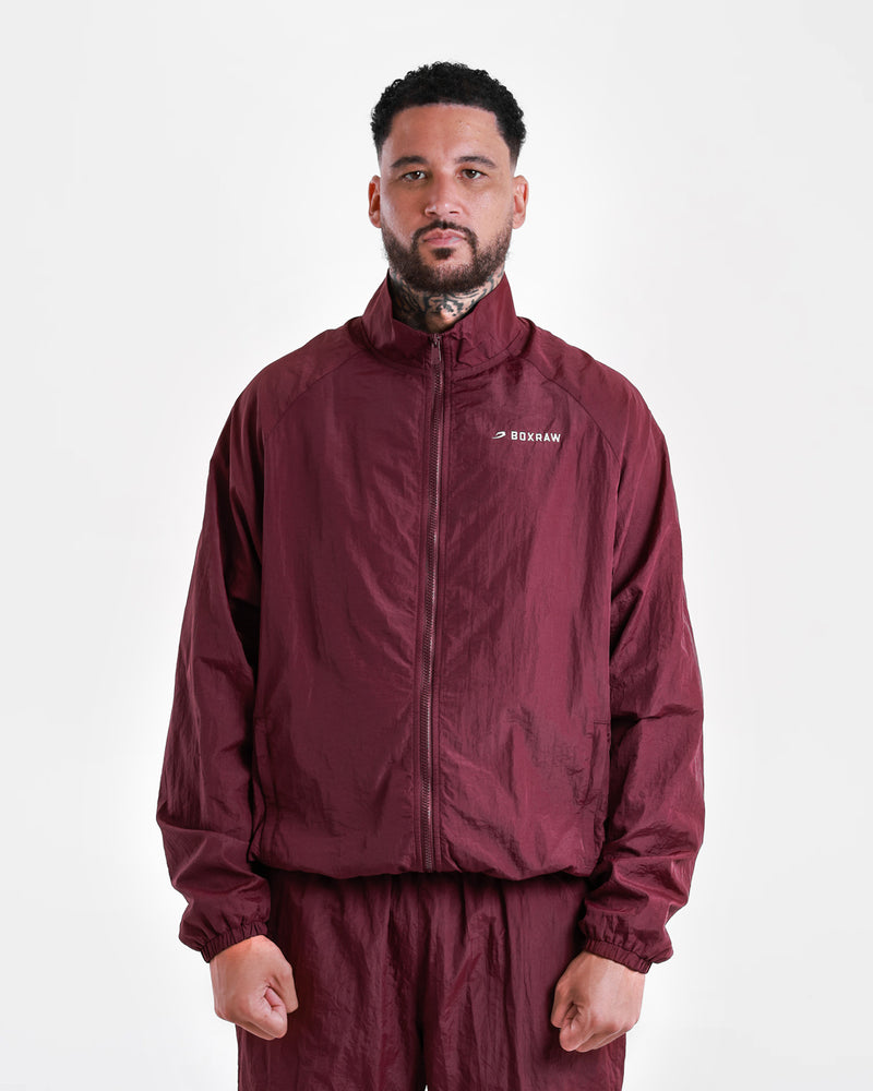 Saxton Track Jacket - Burgundy