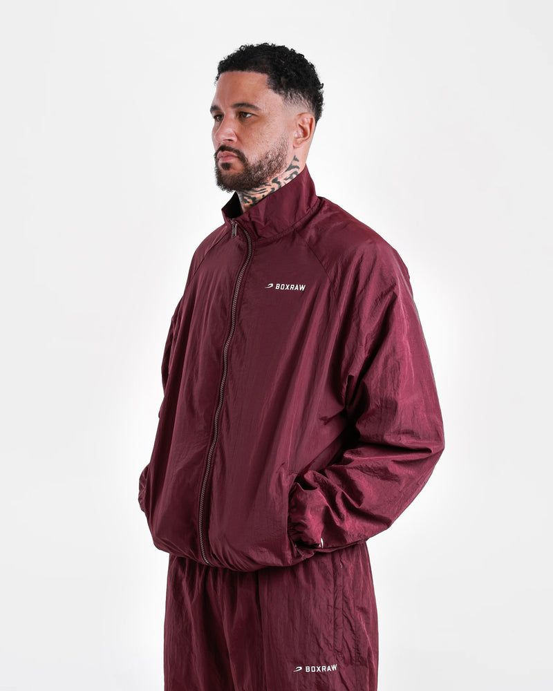 Saxton Track Jacket - Burgundy