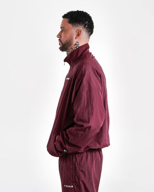 Saxton Track Jacket - Burgundy