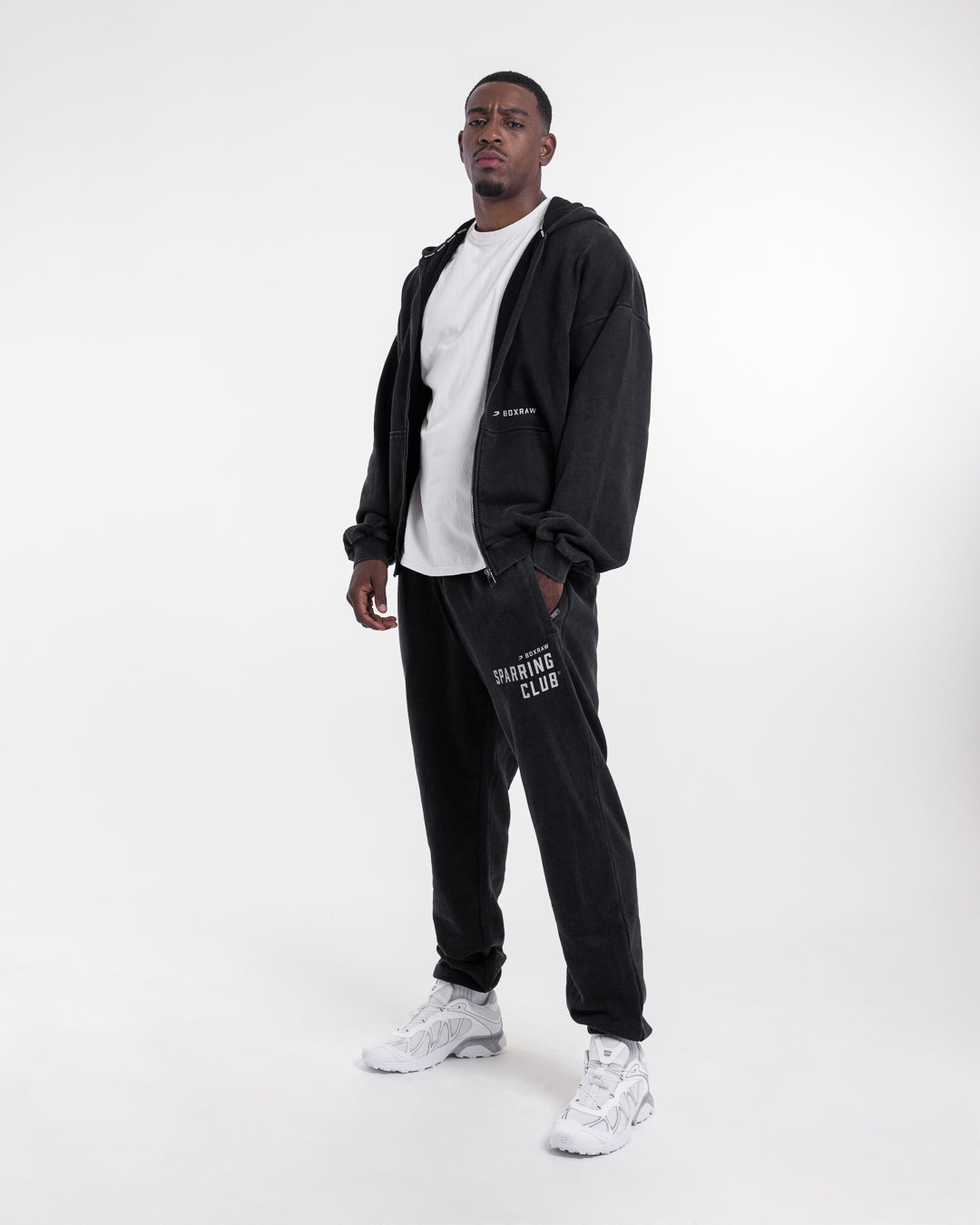 冬の断捨離！BOXROW sparling club セットアップ Sparring Club Bottoms - Washed Black | BOXRAW