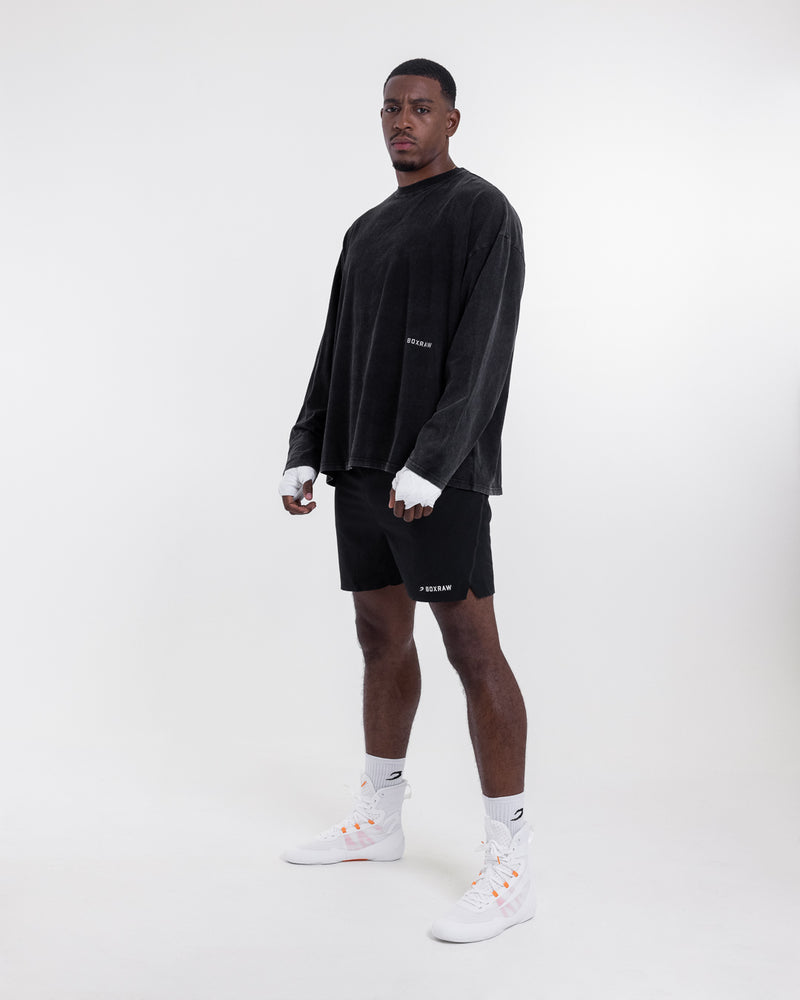 Sparring Club Long Sleeve T-Shirt - Washed Black