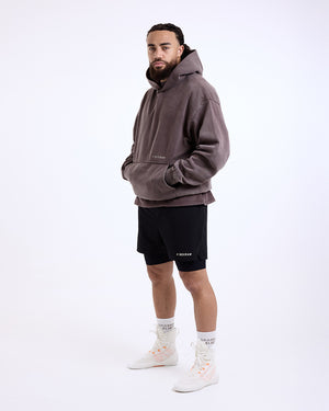 Sparring Club Oversized Hoodie - Washed Brown