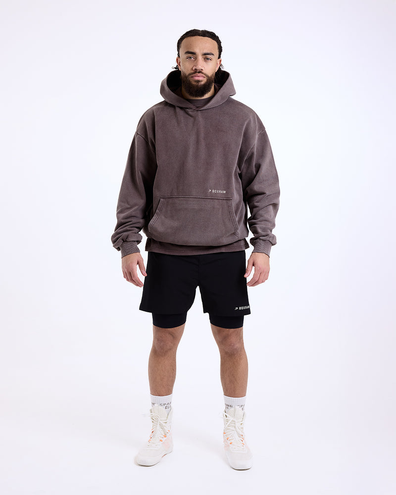 Sparring Club Oversized Hoodie - Washed Brown