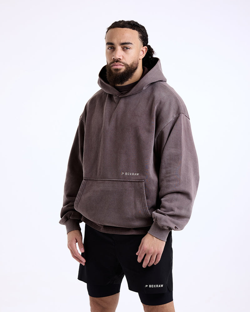 Sparring Club Oversized Hoodie - Washed Brown