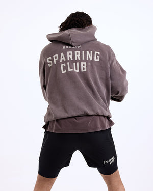 Sparring Club Oversized Hoodie - Washed Brown