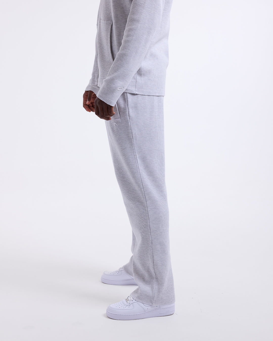 Tunero Waffle Straight Leg Bottoms - Grey