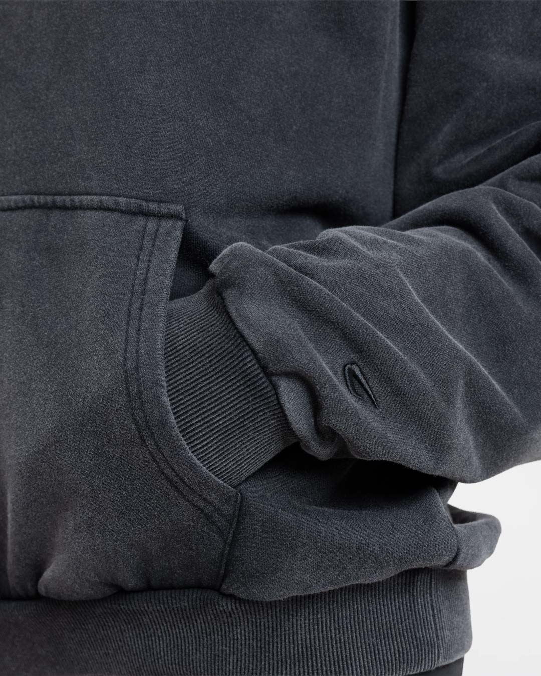 Poetry In Motion Oversized Hoodie - Washed Black