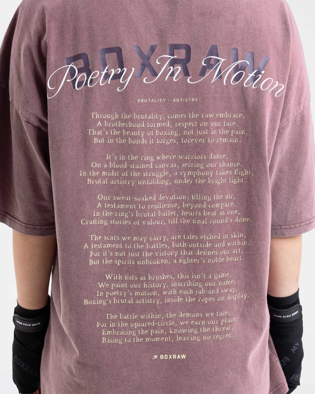 Poetry In Motion Oversized T-Shirt - Washed Burgundy