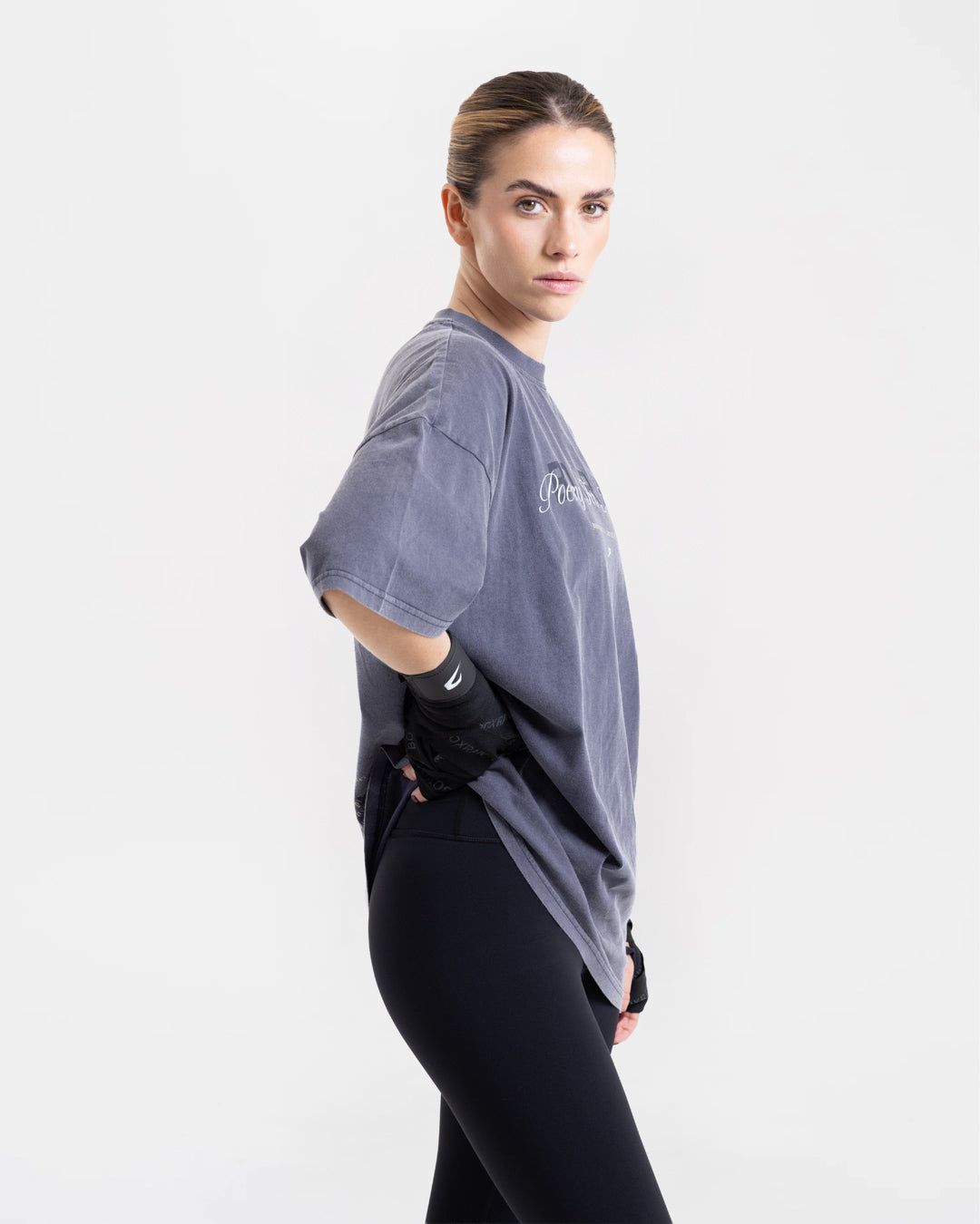 Poetry In Motion Oversized T-Shirt - Washed Navy