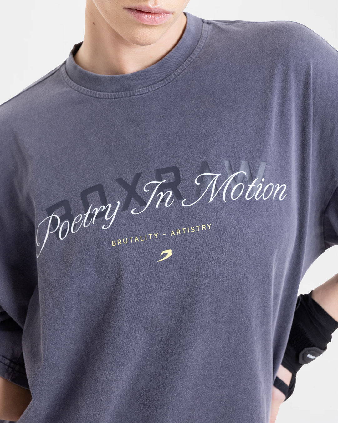 Poetry In Motion Oversized T-Shirt - Washed Navy