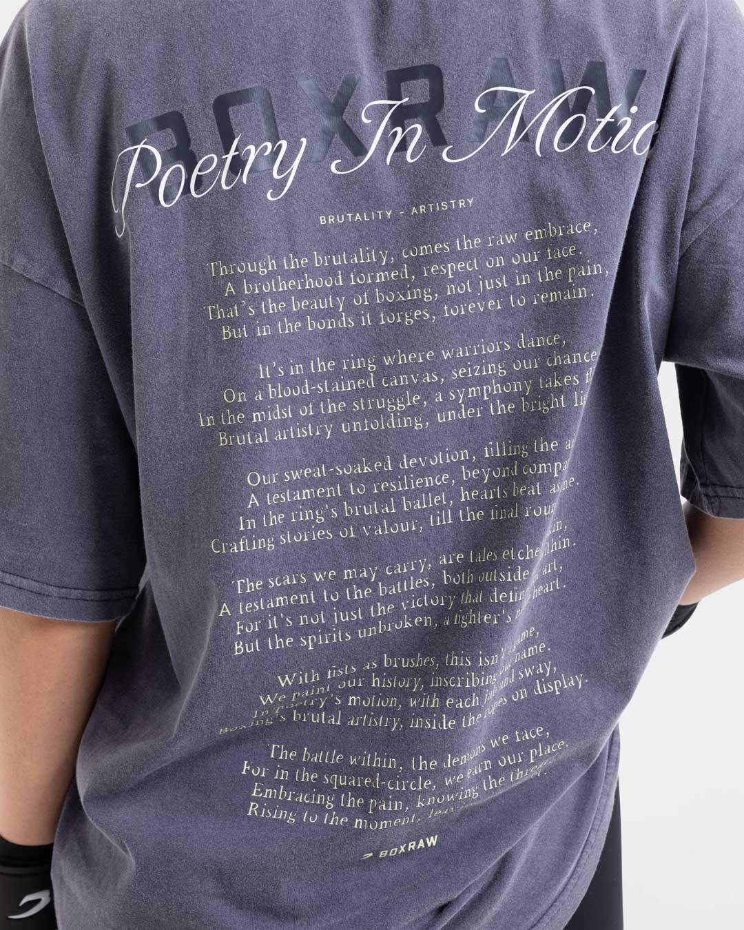 Poetry In Motion Oversized T-Shirt - Washed Navy