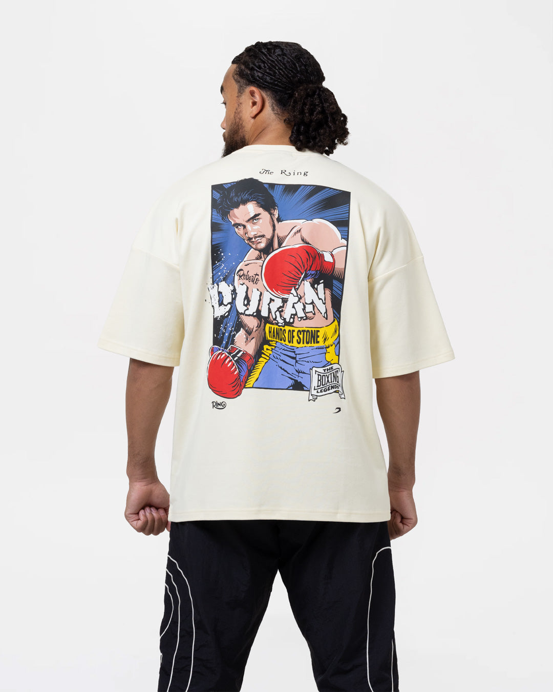 Ring x BOXRAW Roberto Duran Oversized T-Shirt - Stone Beige