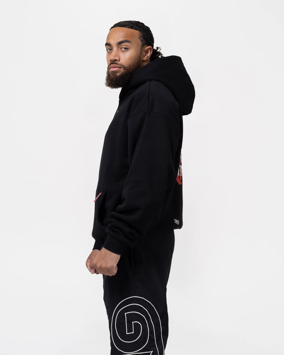 Ring x BOXRAW Fearless Oversized Hoodie - Black