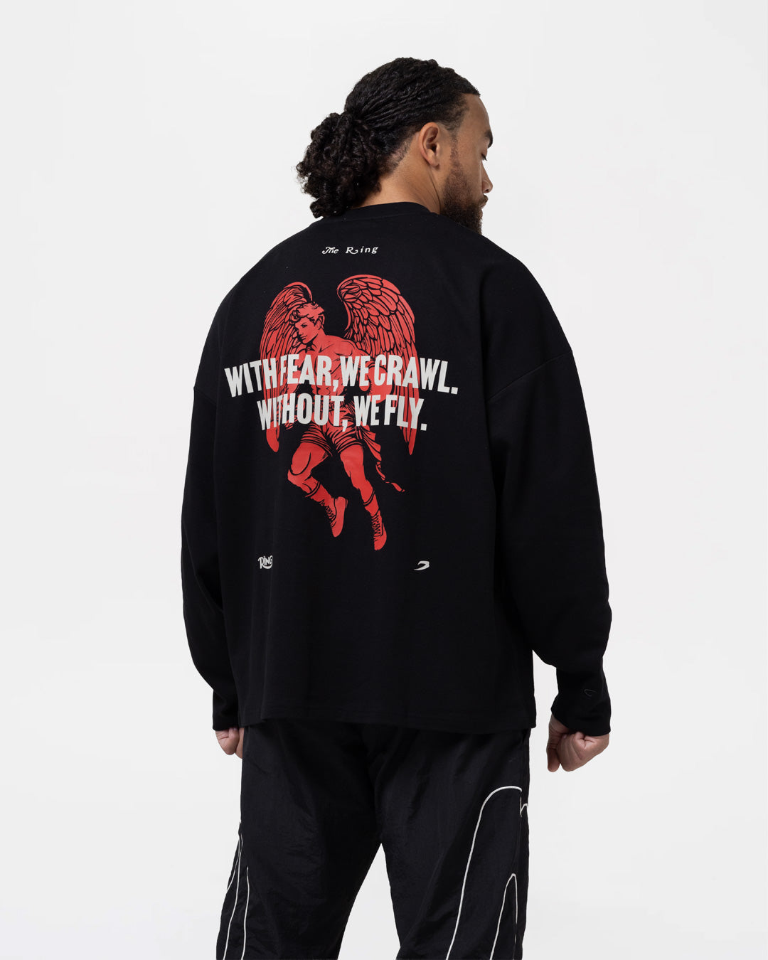 Ring x BOXRAW Fearless Oversized Long Sleeve T-Shirt - Black