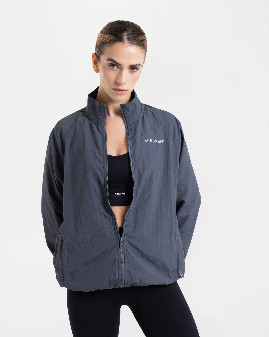 Saxton Track Jacket - Charcoal