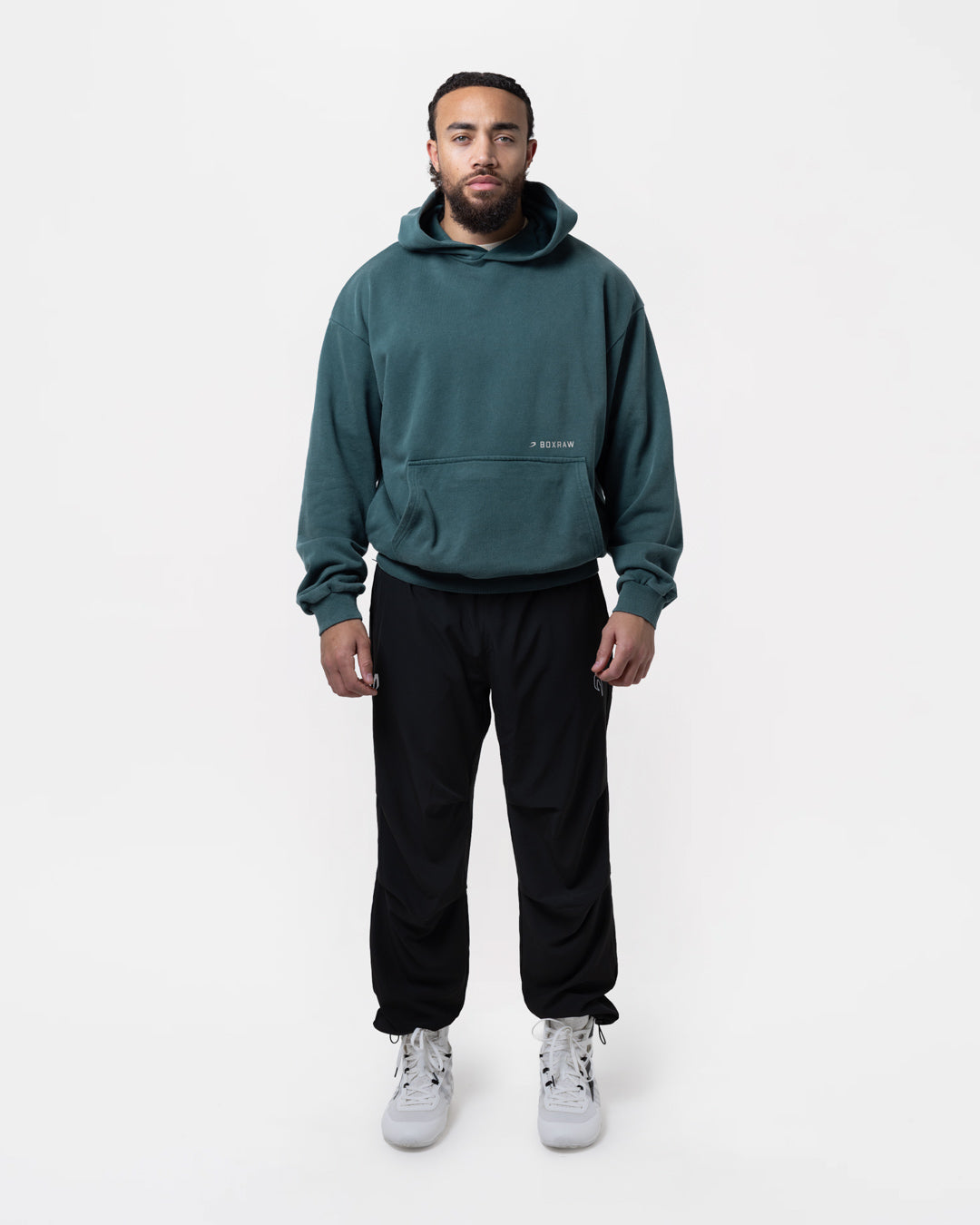 Men's Sparring Club Oversized Hoodie - Washed Teal | BOXRAW