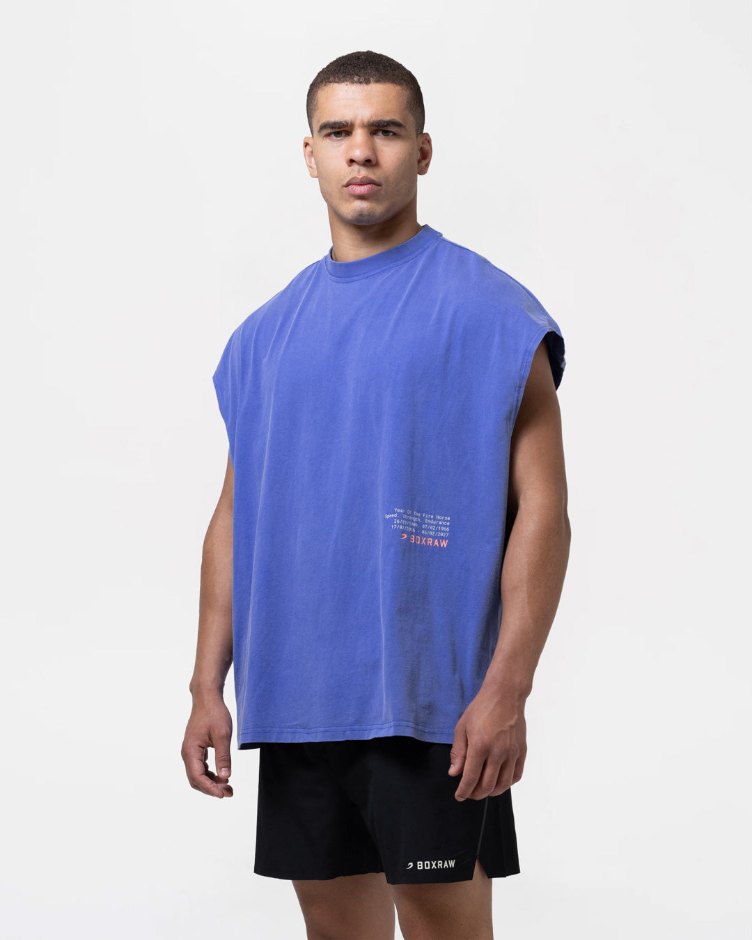 Sparring Club Fire Horse Oversized Tank - Washed Blue