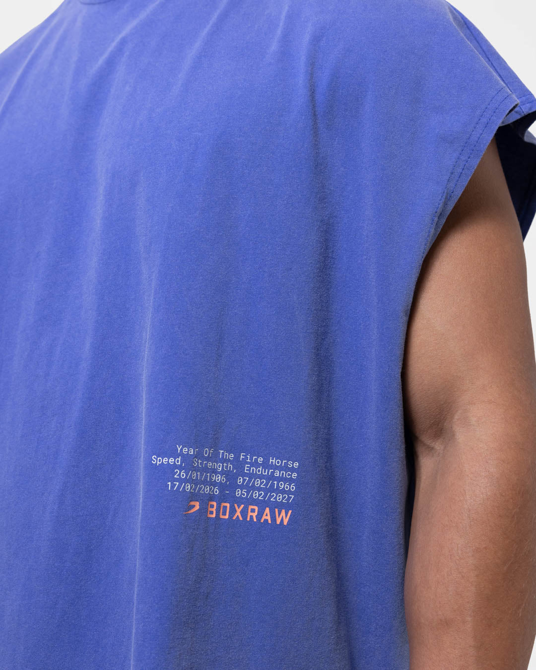 Sparring Club Fire Horse Oversized Tank - Washed Blue