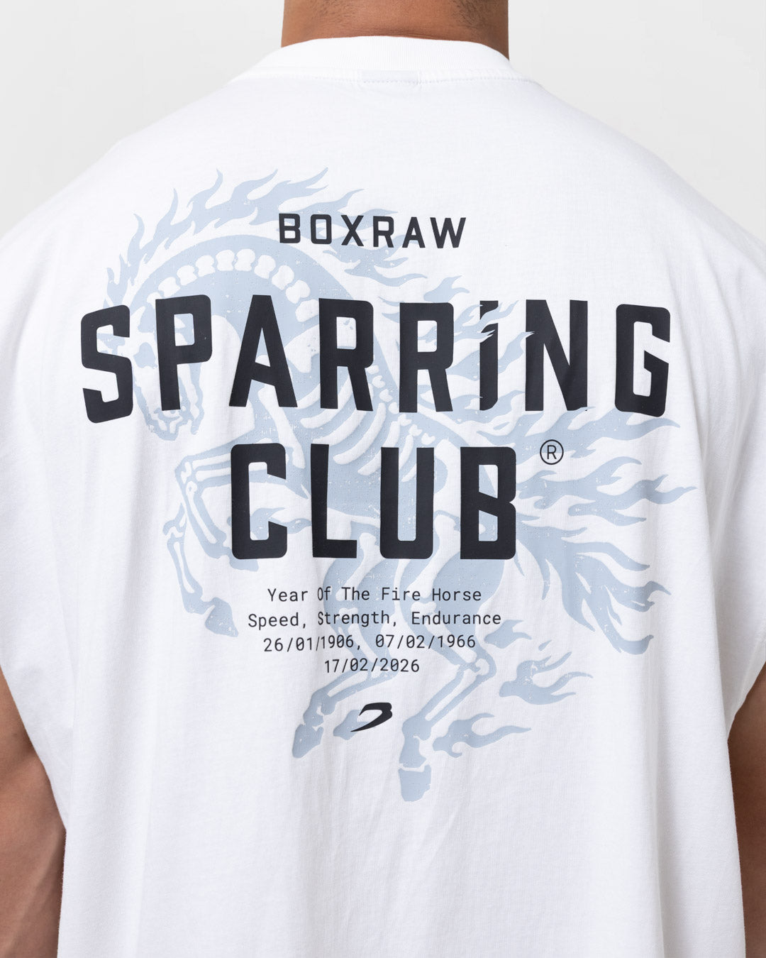 Sparring Club Fire Horse Oversized Tank - Washed Ivory