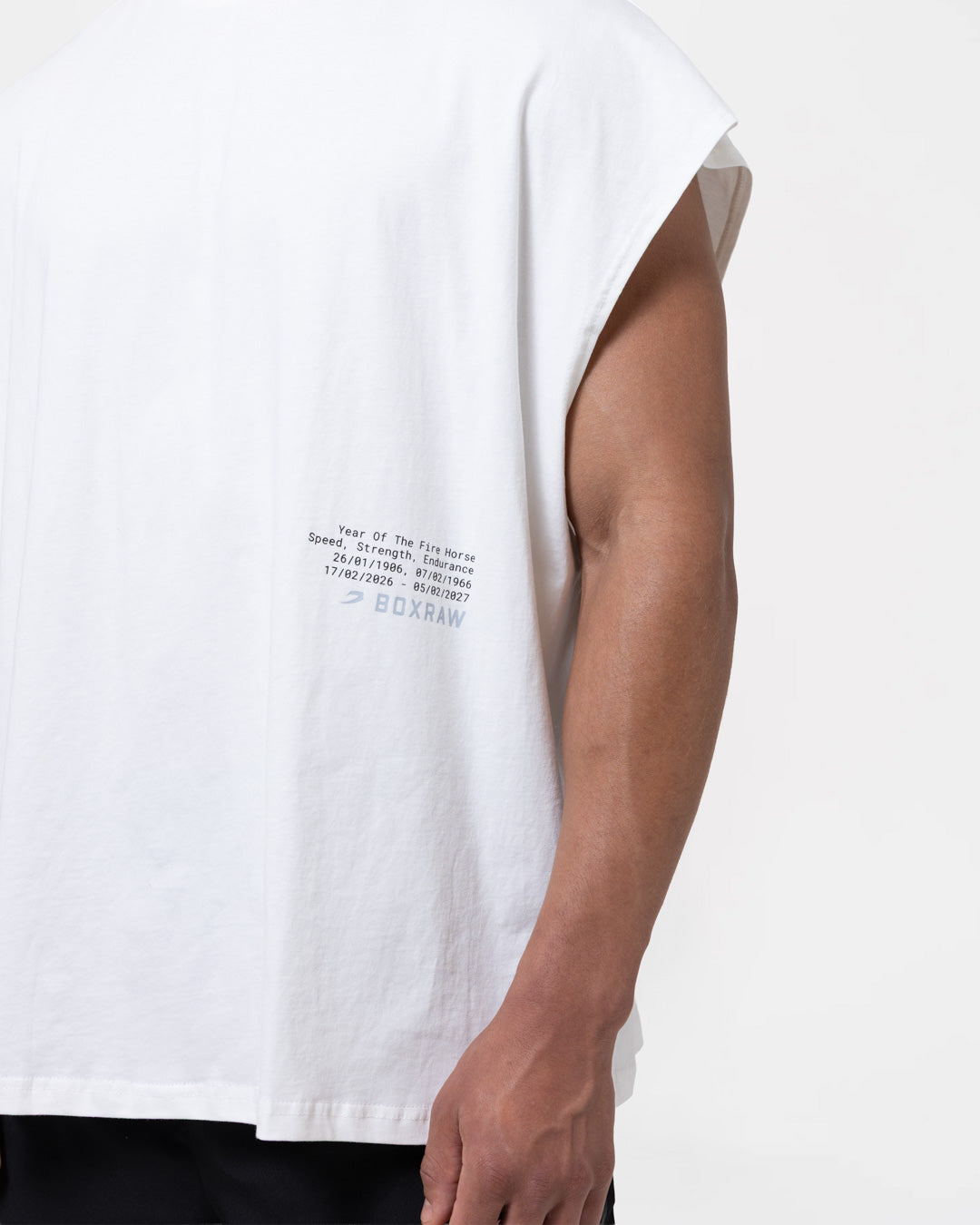 Sparring Club Fire Horse Oversized Tank - Washed Ivory