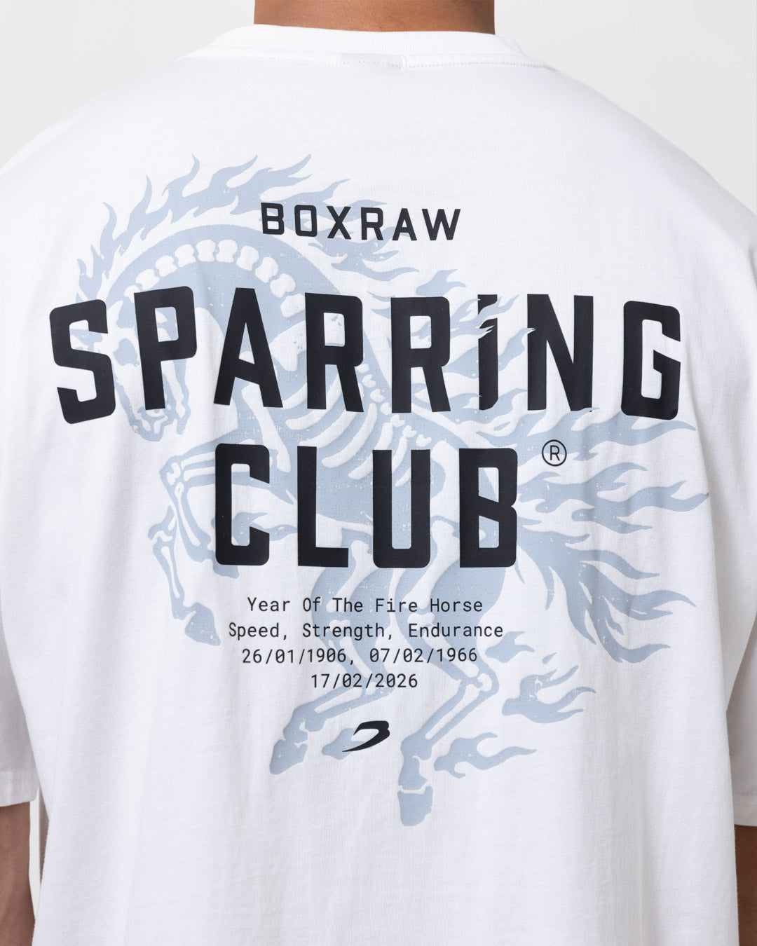 Sparring Club Fire Horse Oversized T-Shirt - Washed Ivory