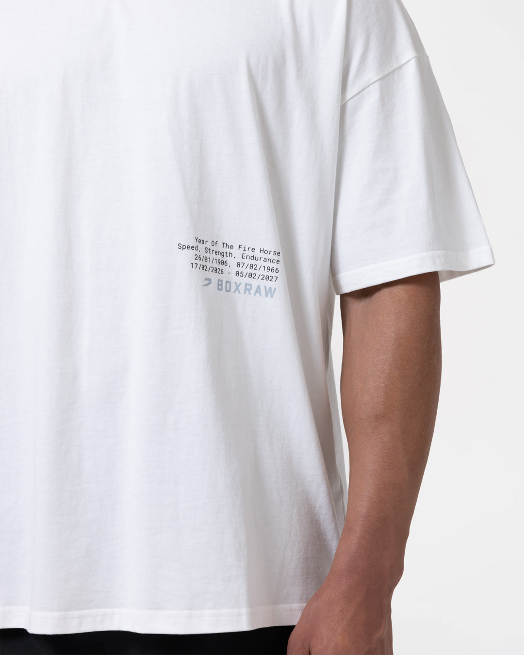 Sparring Club Fire Horse Oversized T-Shirt - Washed Ivory