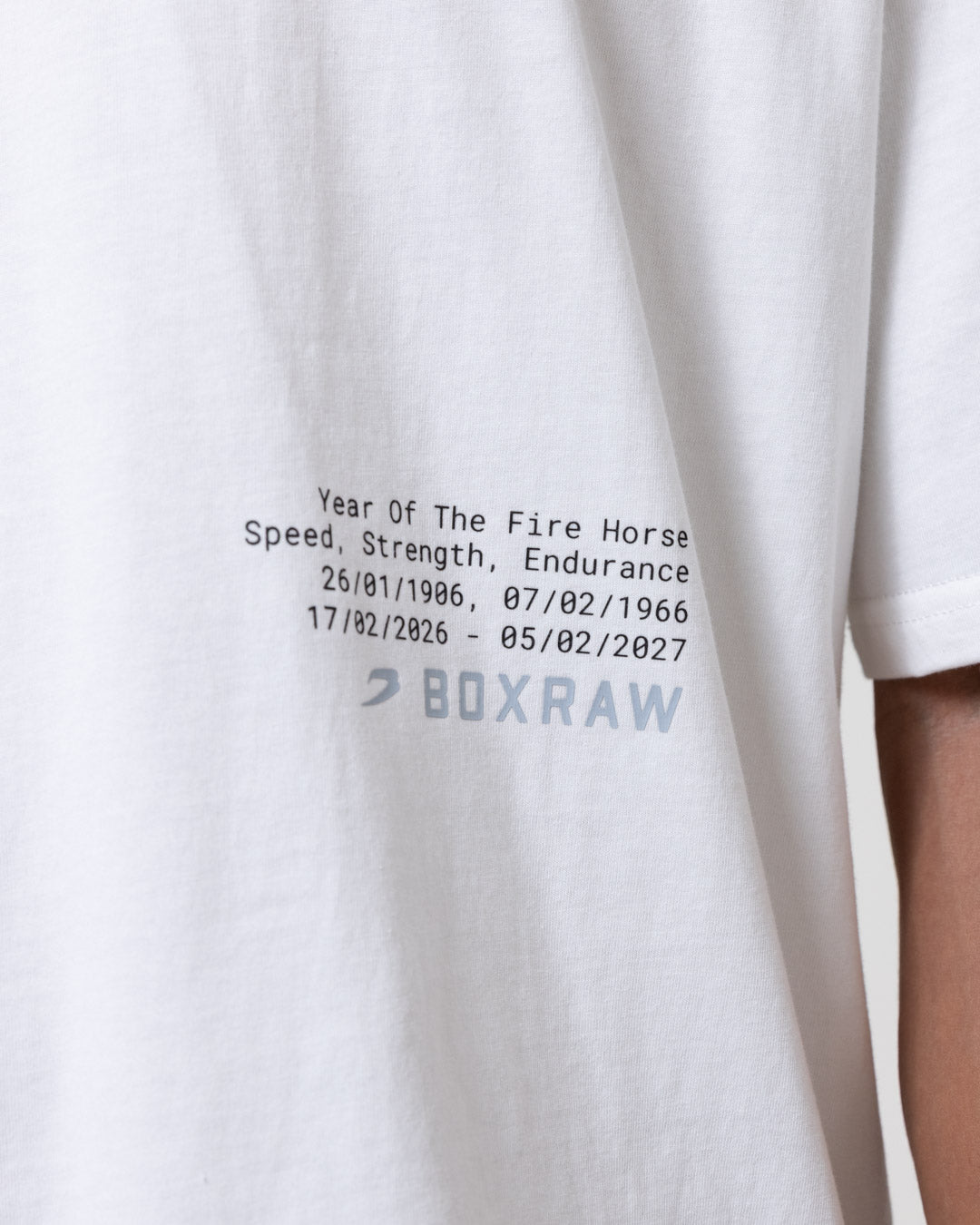 Sparring Club Fire Horse Oversized T-Shirt - Washed Ivory