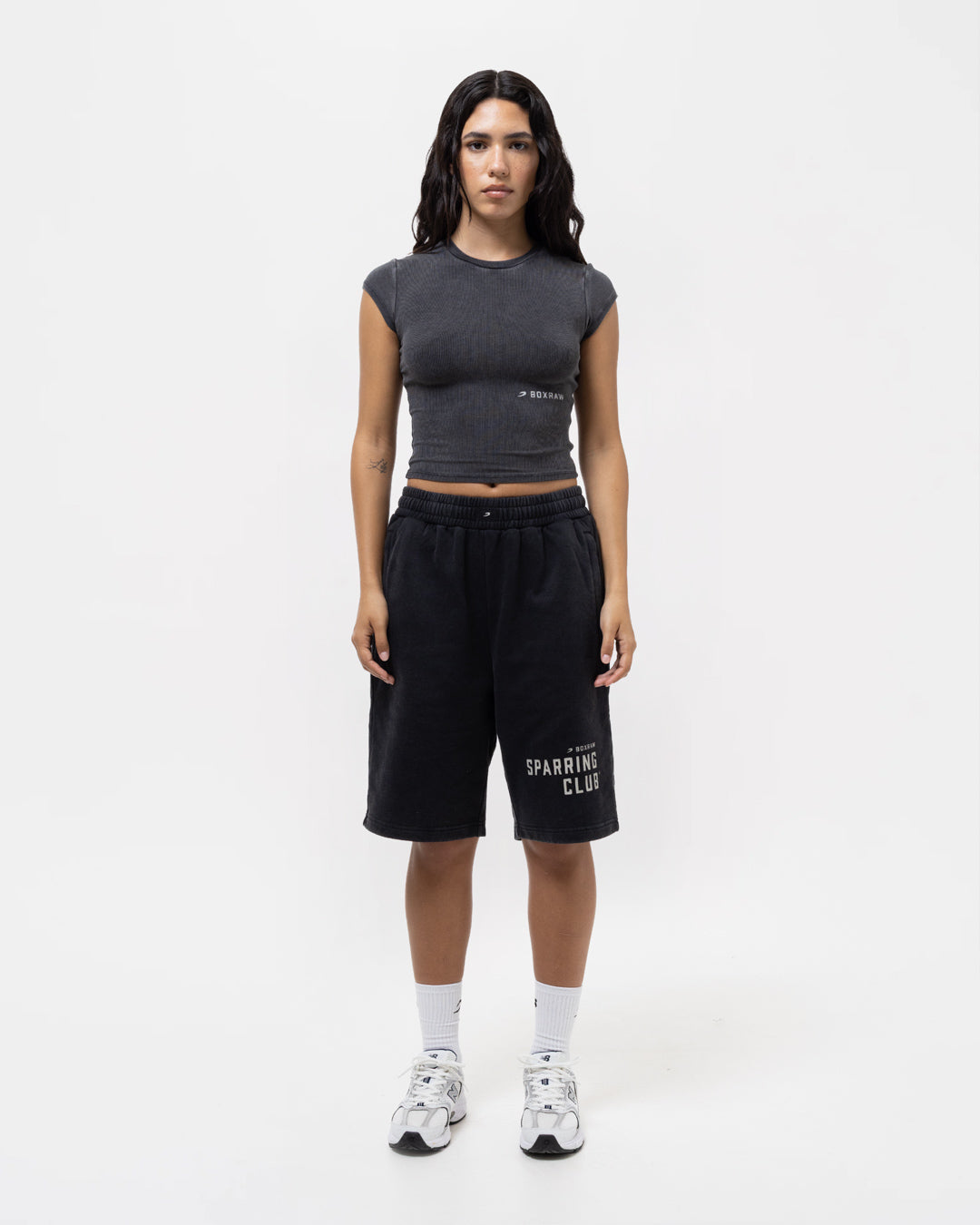 Sparring Club Ribbed Cap T-Shirt - Washed Black