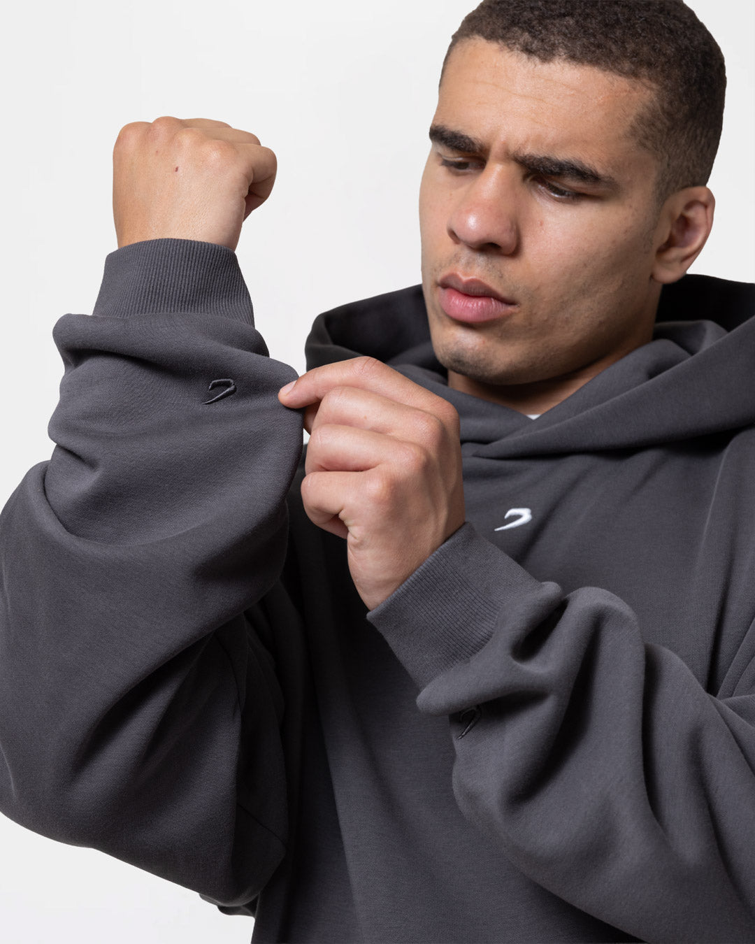 Strike Oversized Hoodie - Charcoal