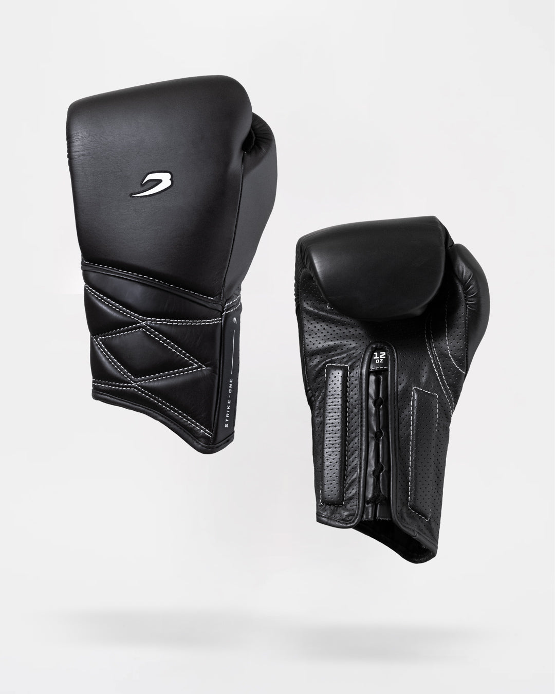 Strike-One Lace Boxing Gloves - Black/Charcoal
