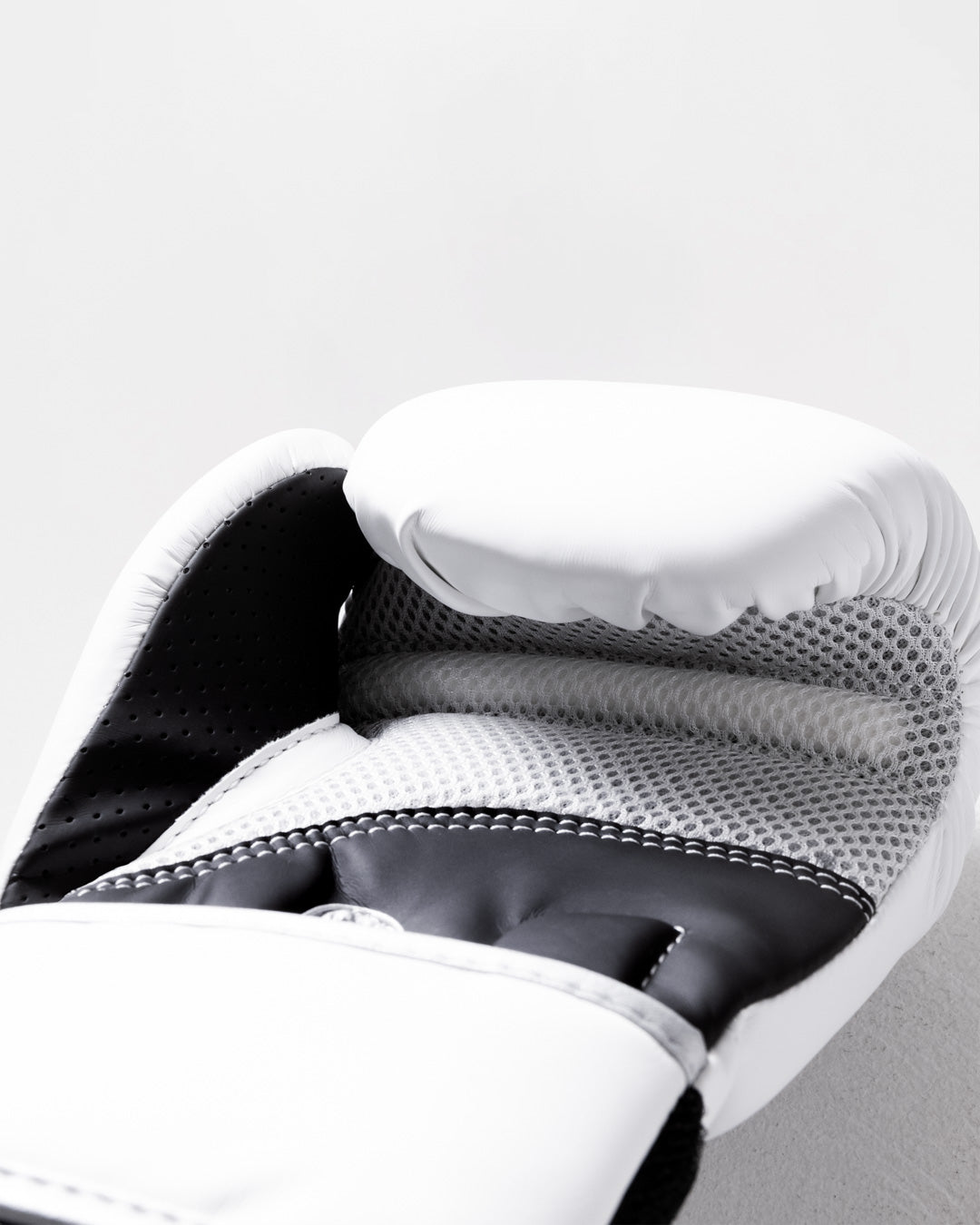 Strike-Seven Strap Boxing Gloves - White/Black