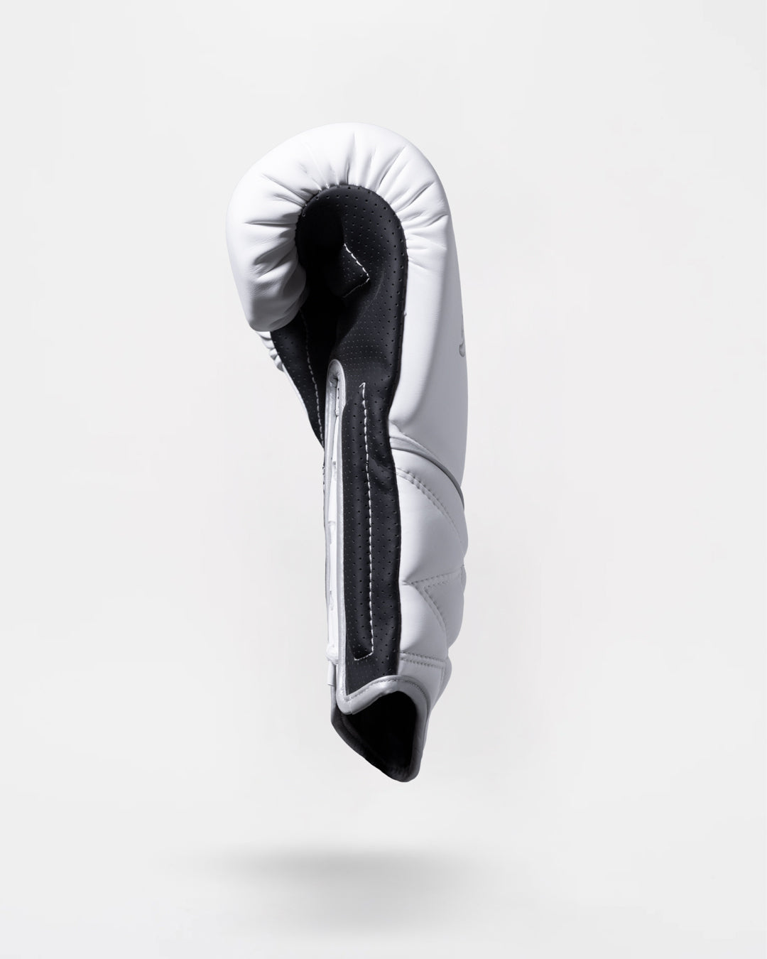 Strike-Three Lace Boxing Gloves - White/Black